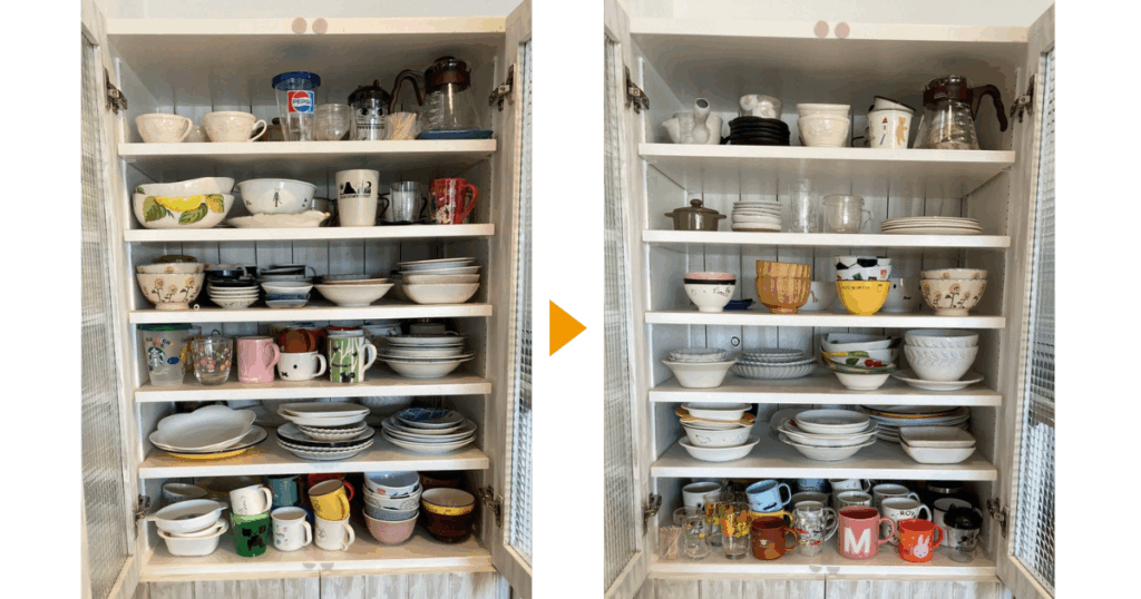 岐阜の片付け事例　食器棚