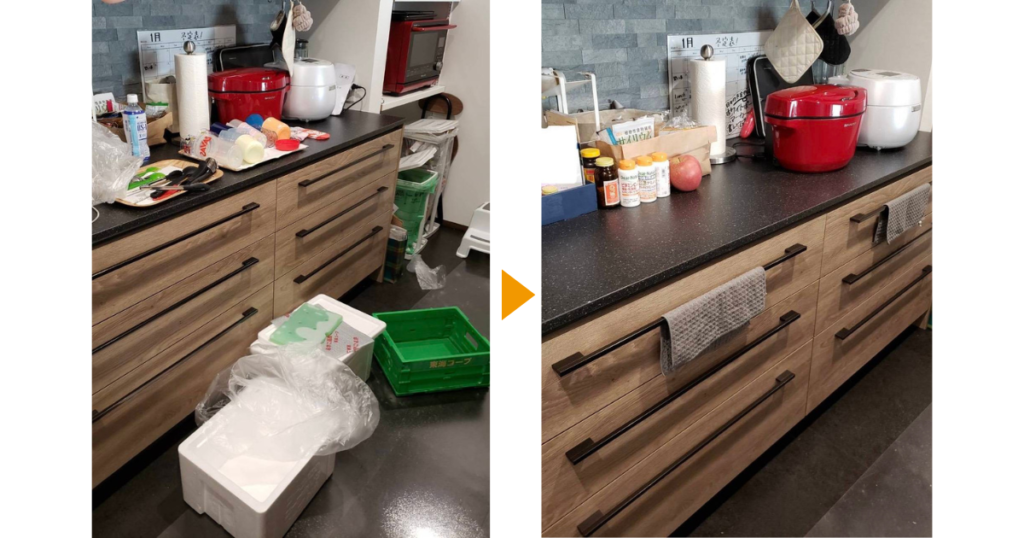 急な来客の片付けサポート　岐阜の事例